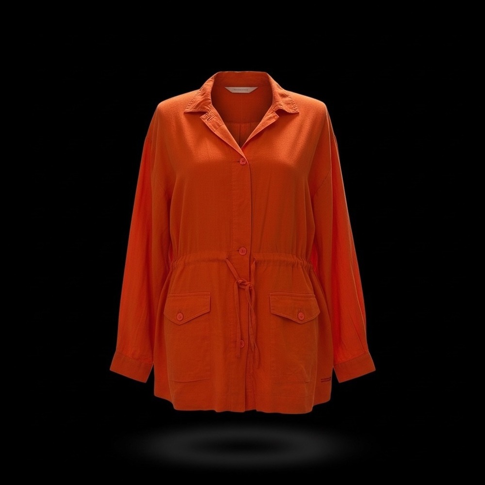 Peace Love World XL Linen Blend Utility Jacket Orange NWT Never Worn